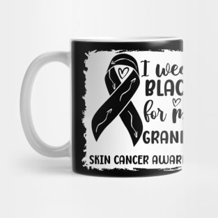 I Wear Black For My Grandpa Skin Cancer Awareness Mug